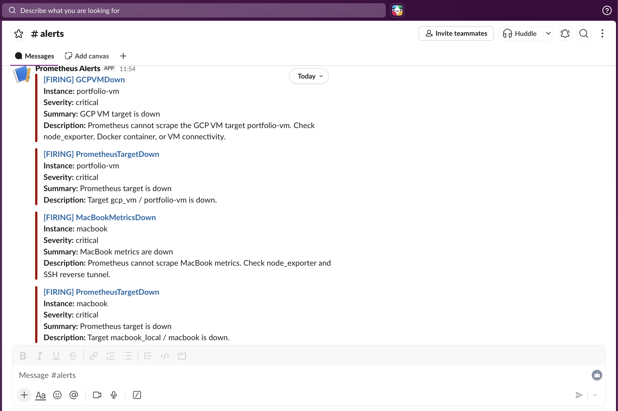 Slack Alerts